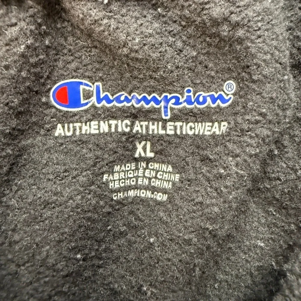 Champion Paint Splatter Sweatpants Joggers Regular XL Black Fleece Logo Athletic